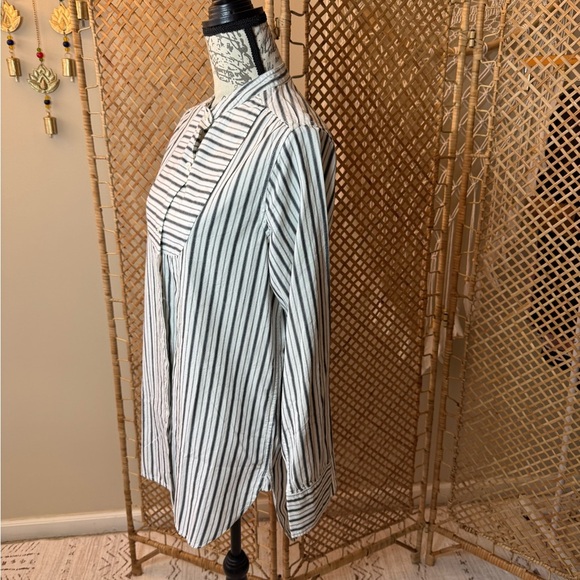 Ralph Lauren Denim & Supply Button Striped Tunic Shirt - Picture 8 of 9